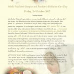 World Paediatric Hospice and Paediatric Palliative Care Day-Friday, 2nd October 2015